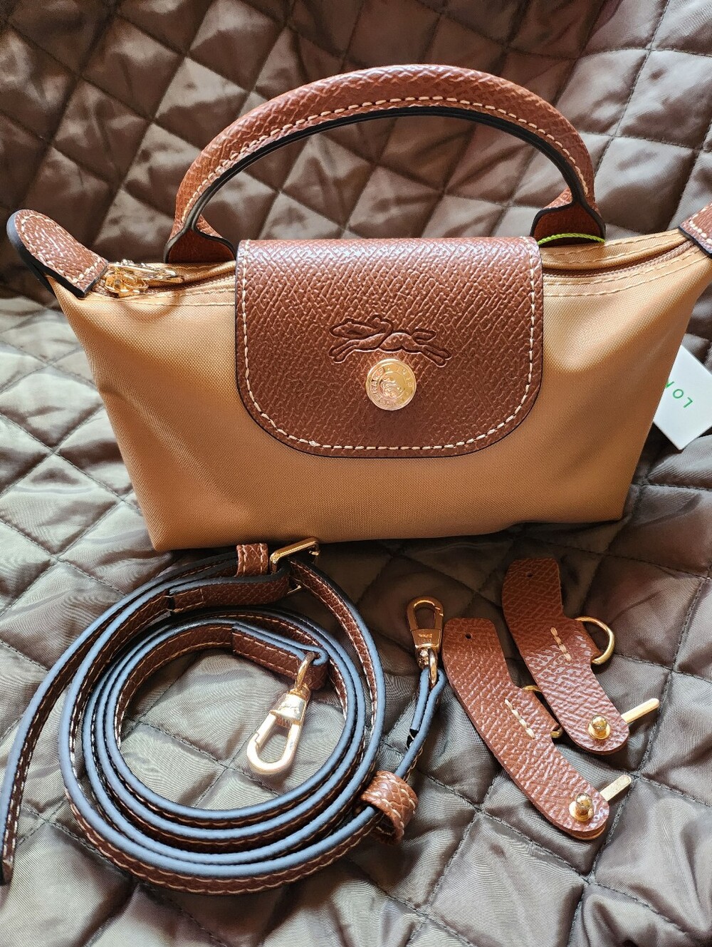 Longchamp Sand (Golden Yellow) Mini Bag with Removable Strap NWT - Picture 6 of 6